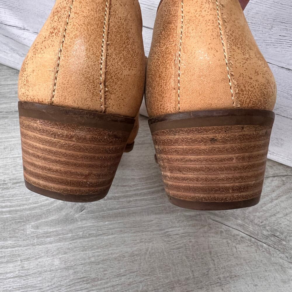 Lucky Brand Shoes Womens Size 10M Tan Mahzan Slip On Leather Suede Loafers - Picture 7 of 16